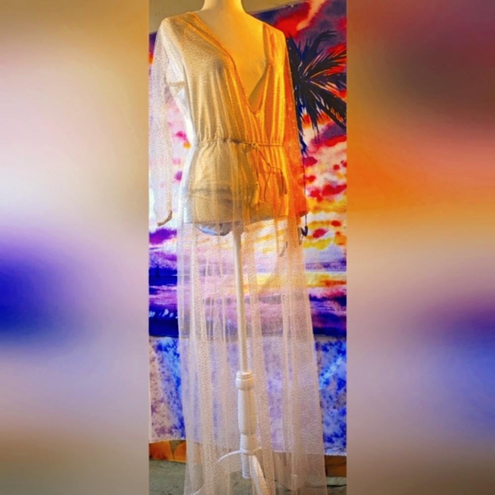 Sheer swimsuit beach dress